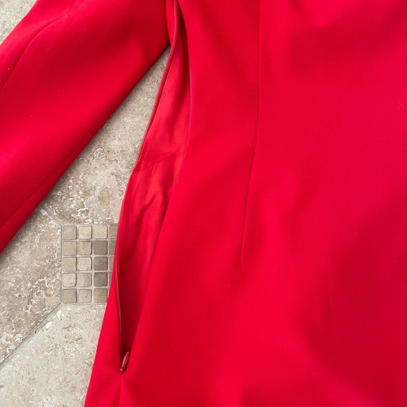 ZARA NWT Elegant Red One-Shoulder blazer Dress - Picture 5 of 6